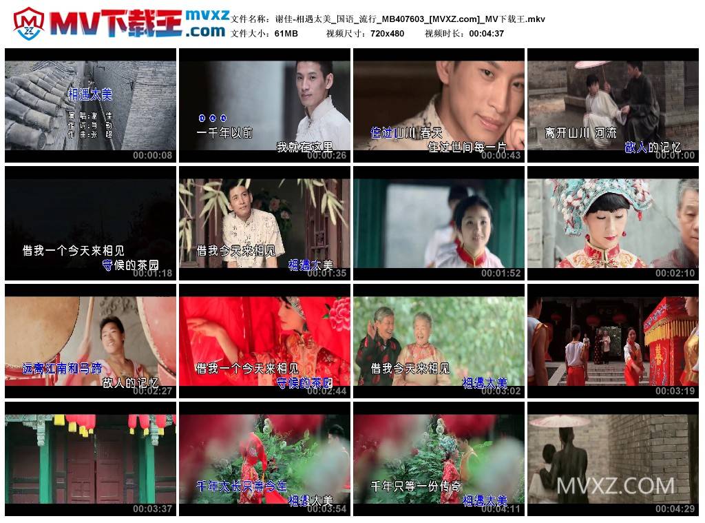 谢佳-相遇太美_国语_流行_MB407603